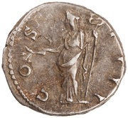 Denarius - Antoninus Pius COS IIII; Felicitas, Rome, 145-161 reverse image