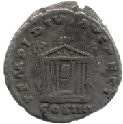 Denarius - Antoninus Pius TEMPLVM DIVI AVG REST COS IIII, Rome, 145-161 reverse image