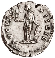 Denarius - Faustina the Younger AVGVSTI PII FIL; Venus and Victory, Rome, 145-161 reverse image