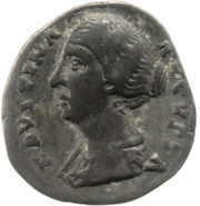 Denarius - Faustina the Younger AVGVSTI PII FIL; Venus and Victory obverse image