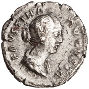 Denarius - Faustina the Younger AVGVSTI PII FIL; Concordia obverse image