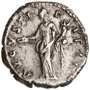Denarius - Faustina the Younger AVGVSTI PII FIL; Concordia, Rome, 145-161 reverse image