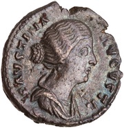 Denarius - Faustina the Younger AVGVSTI PII FIL; Spes obverse image
