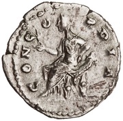 Denarius - Faustina the Younger CONCORDIA; Concordia, Rome, 145-161 reverse image