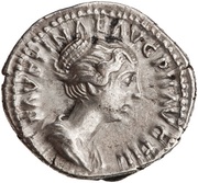 Denarius - Faustina the Younger PVDICITIA; Pudicitia obverse image