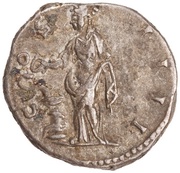 Denarius - Antoninus Pius COS IIII; Salus, Rome, 147-148 reverse image