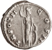 Denarius - Marcus Aurelius TR POT II COS II; Minerva, Rome, 147-148 reverse image