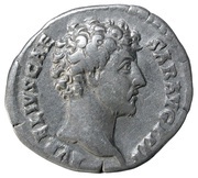 Denarius - Marcus Aurelius TR POT II COS II; Fides obverse image