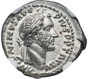 Denarius - Antoninus Pius COS IIII; Annona obverse image