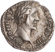 Denarius - Antoninus Pius COS IIII; Bonus Eventus obverse image