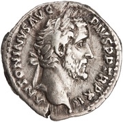 Denarius - Antoninus Pius COS IIII obverse image