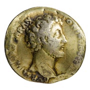 Denarius - Marcus Aurelius TR POT III COS II CLEM; Clementia obverse image
