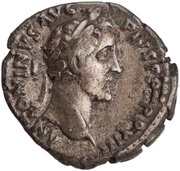 Denarius - Antoninus Pius COS IIII; Bonus Eventus obverse image