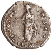 Denarius - Marcus Aurelius CLEM; Clementia, Rome, 149-150 reverse image