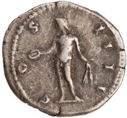 Denarius - Antoninus Pius COS IIII; Genius, Rome, 150-151 reverse image