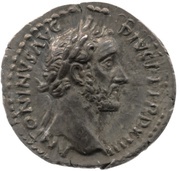 Denarius - Antoninus Pius COS IIII; Pietas obverse image