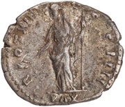 Denarius - Antoninus Pius PAX; Pax, Rome, 150-151 reverse image
