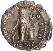 Denarius - Antoninus Pius PIETAS; Pietas, Rome, 150-151 reverse image