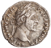 Denarius - Antoninus Pius COS IIII; Vesta obverse image