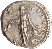 Denarius - Antoninus Pius COS IIII; Annona, Rome, 151-152 reverse image