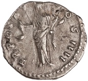 Denarius - Antoninus Pius TR POT XV COS IIII; Vesta, Rome, 151-152 reverse image