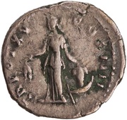 Denarius - Antoninus Pius TR POT XV COS IIII; Annona, Rome, 151-152 reverse image