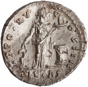 Denarius - Antoninus Pius PIETAS; Pietas, Rome, 151-152 reverse image