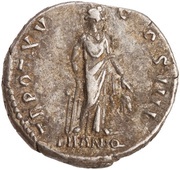 Denarius - Antoninus Pius TRANQ; Tranquilitas, Rome, 151-152 reverse image