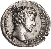 Denarius - Marcus Aurelius TR POT VI COS II; Genius obverse image