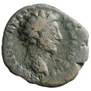Denarius - Marcus Aurelius TR POT VI COS II; Virtus obverse image