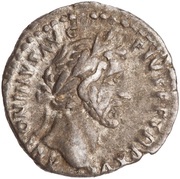 Denarius - Antoninus Pius COS IIII; Vesta obverse image