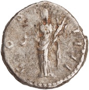 Denarius - Antoninus Pius COS IIII; Vesta, Rome, 152-153 reverse image