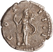 Denarius - Antoninus Pius COS IIII; Fortuna, Rome, 152-153 reverse image