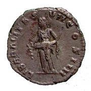 Denarius - Antoninus Pius LIBERALITAS VII COS IIII; Liberalitas, Rome, 152-153 reverse image