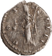Denarius - Antoninus Pius COS IIII; Vesta, Rome, 153-154 reverse image