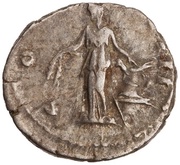 Denarius - Antoninus Pius COS IIII; Annona, Rome, 153-154 reverse image