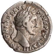Denarius - Antoninus Pius LIBERALITAS VII COS IIII obverse image