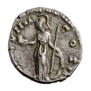 Denarius - Marcus Aurelius TR POT VIIII COS II; Minerva, Rome, 154-155 reverse image