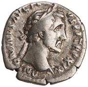 Denarius - Antoninus Pius COS IIII; Vesta obverse image