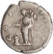 Denarius - Antoninus Pius COS IIII; Vesta, Rome, 155-156 reverse image