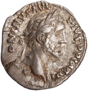 Denarius - Antoninus Pius TR POT XIX COS IIII; Annona obverse image