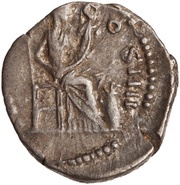 Denarius - Antoninus Pius TR POT XIX COS IIII; Annona, Rome, 155-156 reverse image