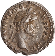Denarius - Antoninus Pius TR POT XIX COS IIII; Fortuna obverse image