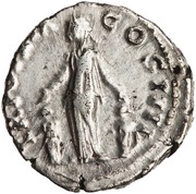 Denarius - Antoninus Pius TR POT XIX COS IIII; Pietas, Rome, 155-156 reverse image