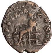 Denarius - Antoninus Pius TR POT XIX COS IIII; Salus, Rome, 155-156 reverse image