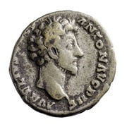 Denarius - Marcus Aurelius TR POT X COS II; Genius obverse image