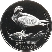 50 Cents - Elizabeth II Osprey, Canada, 2000 reverse image