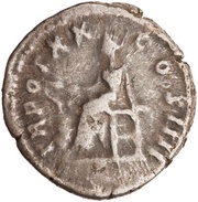Denarius - Antoninus Pius TR POT XX COS IIII; Salus, Rome, 156-157 reverse image