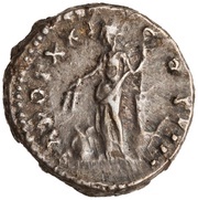 Denarius - Antoninus Pius TR POT XXI COS IIII; Annona, Rome, 157-158 reverse image