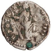 Denarius - Antoninus Pius TR POT XXI COS IIII; Annona, Rome, 157-158 reverse image